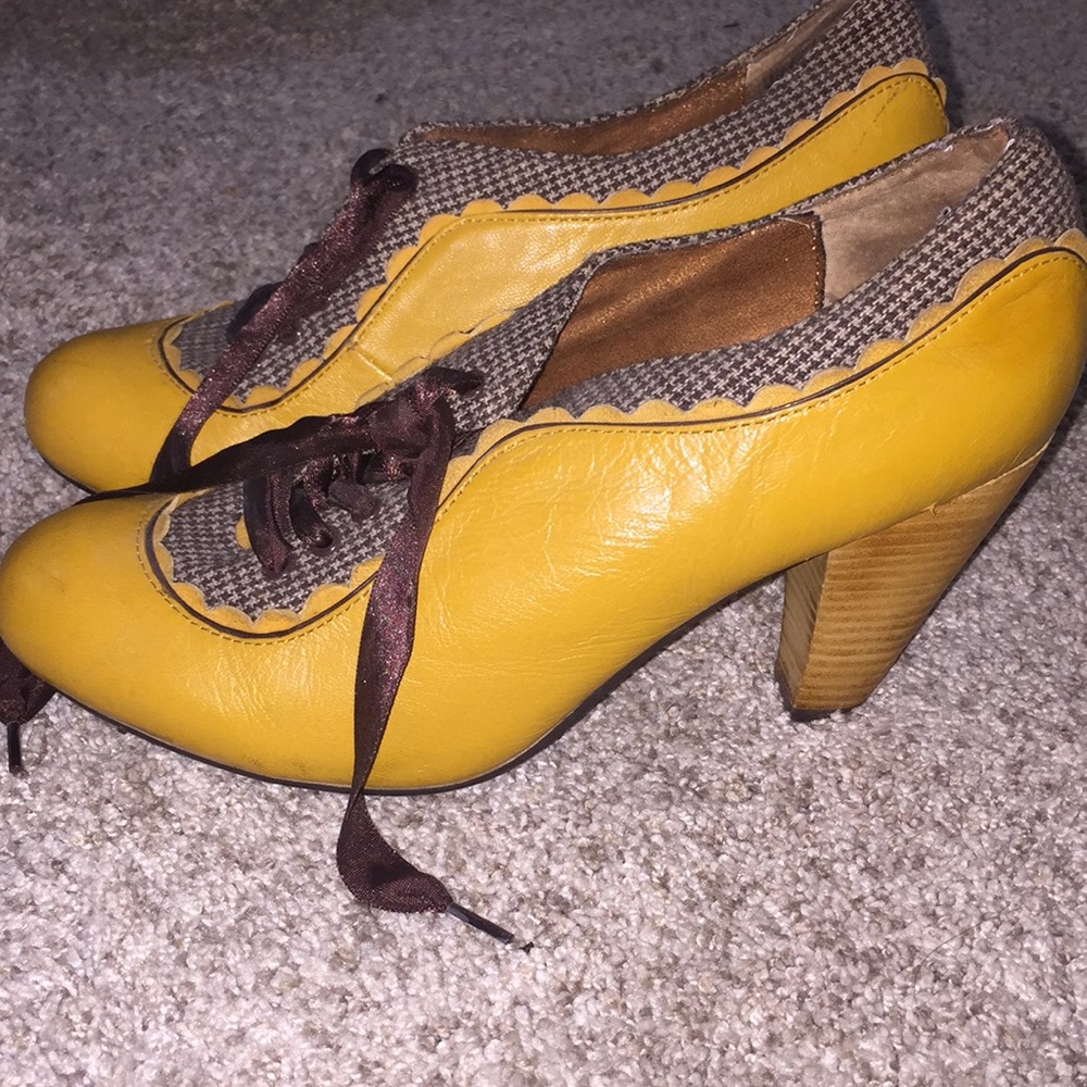 Poetic license mustard booties